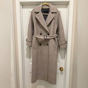 EUC Weekend Max Mara Plaid Double-Breasted Wool Coat